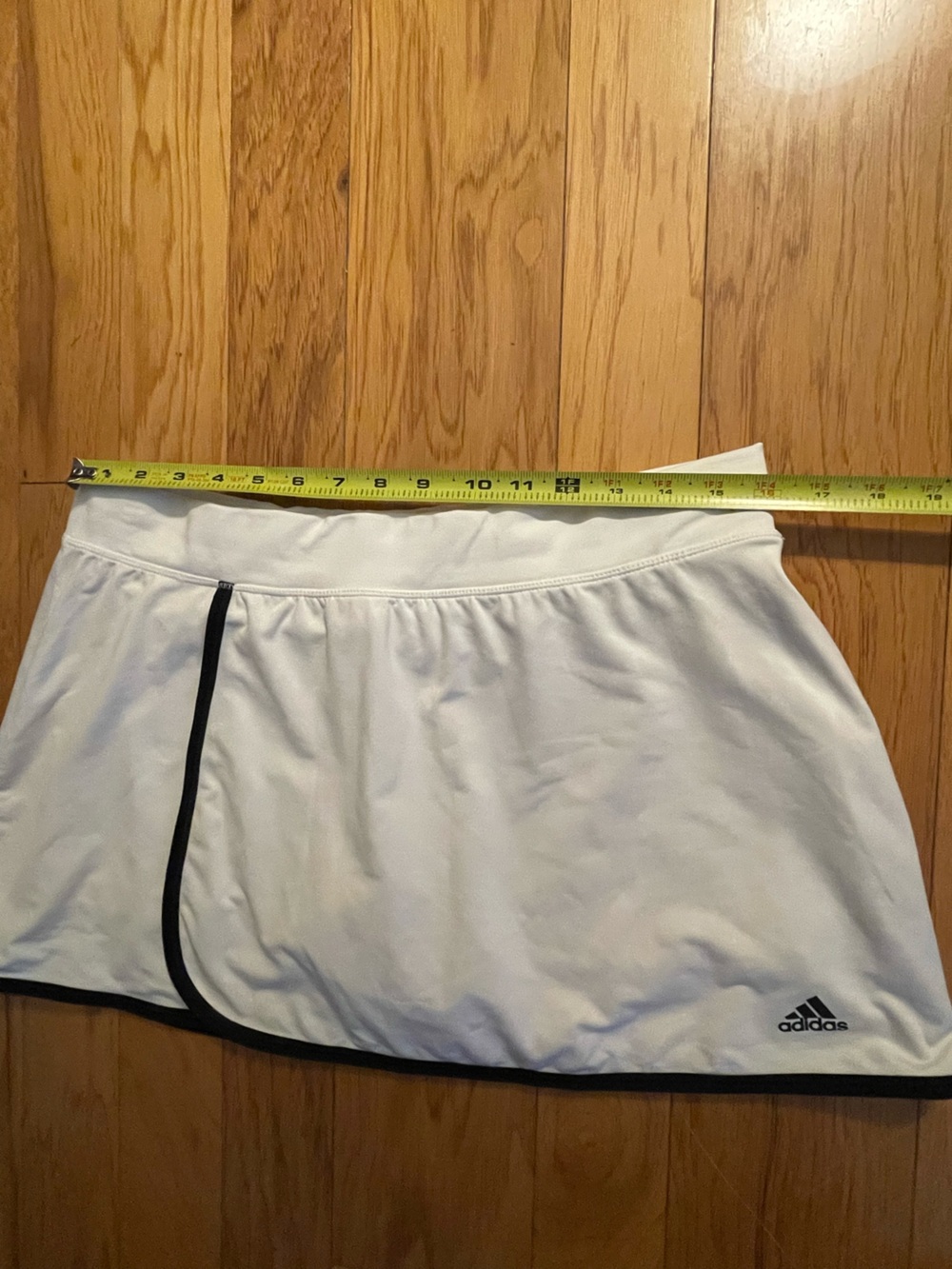 Adidas ClimaLite Tennis Pickleball Skort White Black Built-In Shorts - Picture 7 of 8